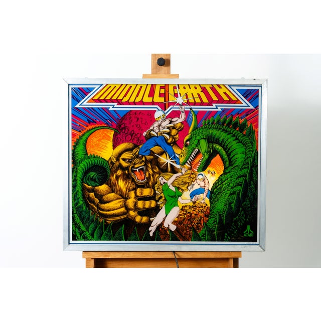 Pinball Backglass Middle Earth as Wall Lamp from Atari Inc., 1977 For Sale - Image 3 of 4