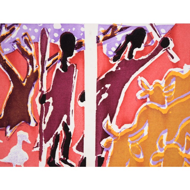 Impressionist "Sharing" Multi Layer Screen Print on Paper by Jane Leddy For Sale - Image 3 of 8