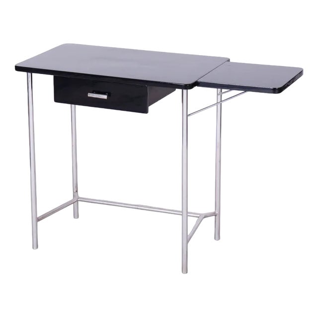 Small Bauhaus Chrome Table attributed to Mücke Melder, Former Czechoslovakia, 1930s For Sale