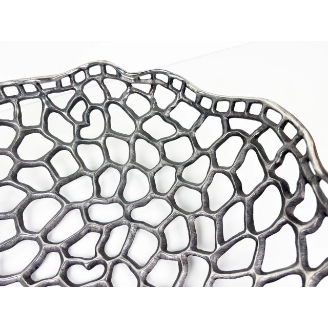 l'Objet Large Cast Metal Sculptural Centerpiece Bowl For Sale - Image 10 of 13