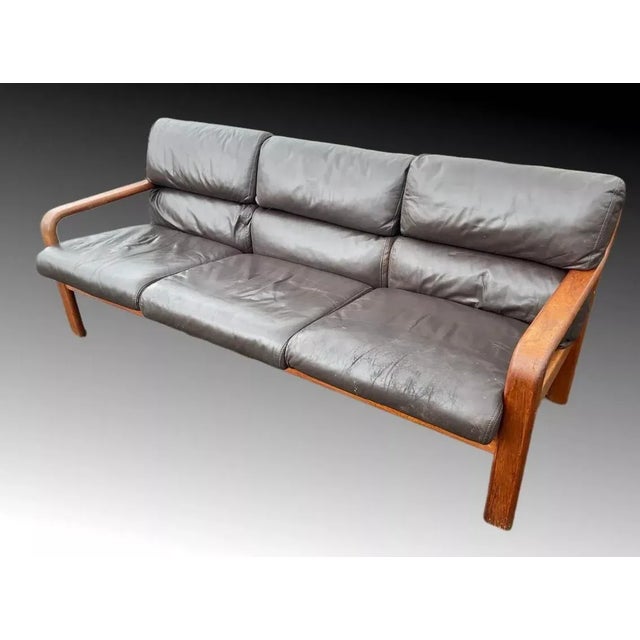 Wood Mid-Century Danish Sofa from l.olsen & Søn Møbelfabrik For Sale - Image 7 of 13
