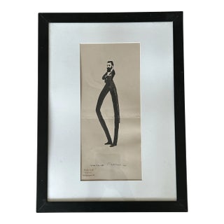 1901 Expressionist Portrait Painting of Theodor Herzl, Framed For Sale