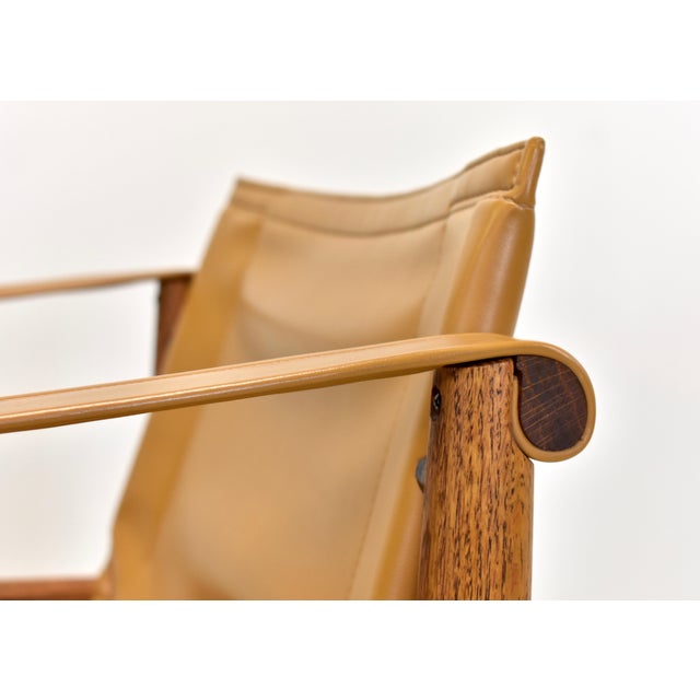 Brown Saltman 1960s Safari Chair for Brown Saltman Attributed to Douglas Heaslett For Sale - Image 4 of 12
