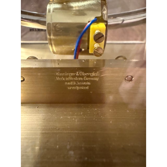 Kieninger & Obergfell Benchmark Brass Mantle Clock For Sale - Image 6 of 12