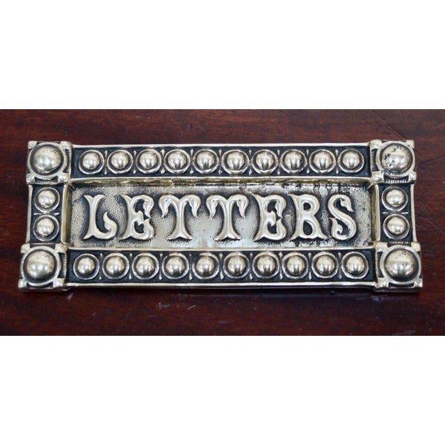 Victorian Brass Letter Box from James Cartland & Sons, 1899 For Sale - Image 6 of 6