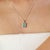 6.4ct Emerald Pendant in 925 Sterling Silver With Diamonds For Sale - Image 6 of 12