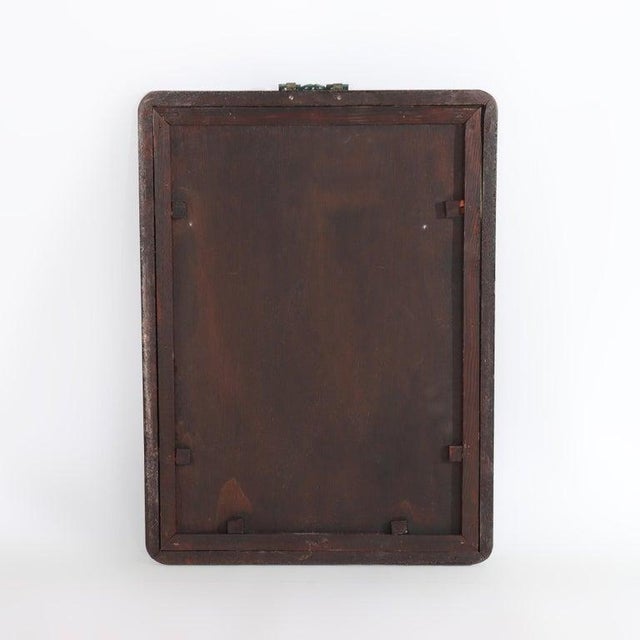 Black Antique Chinese Reverse Painted Wall Panel of a Woman C1920 For Sale - Image 8 of 8