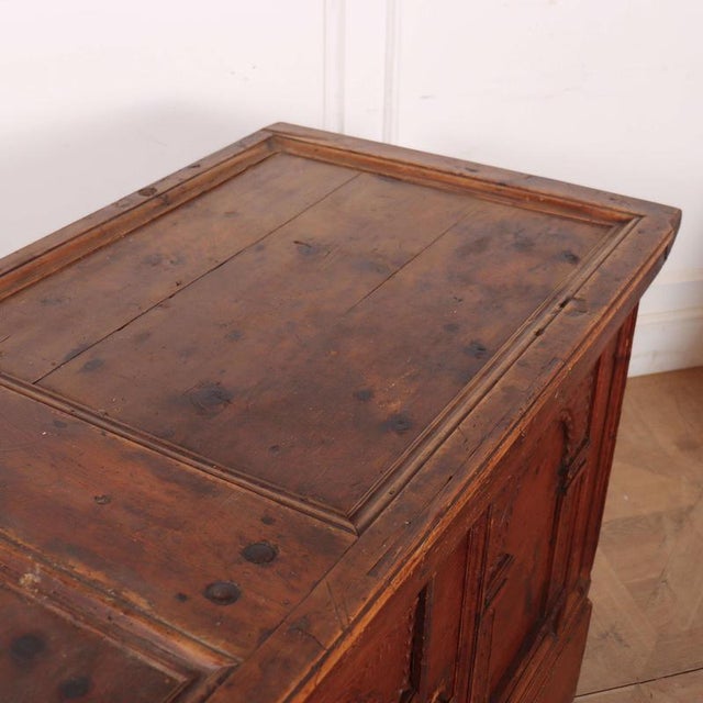 Spanish Chest in Pine, 1774 For Sale - Image 9 of 10