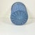 Mid-Century Boho Chic Coastal French Blue Wicker Wastebasket. For Sale - Image 10 of 11