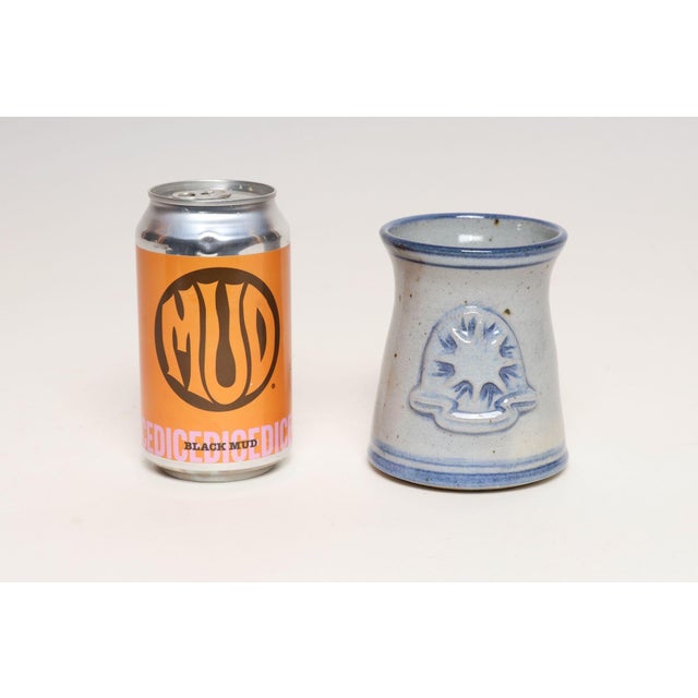 Mini stoneware crock/carafe/bud vase with incised decoration by Deanna Nichols (b. 1942-2017, Missouri). Holding a BFA...