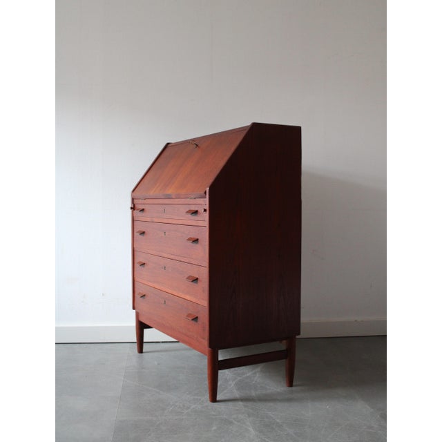1960s Vintage Danish Secretary in Teak, 1960s For Sale - Image 5 of 13