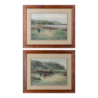 Golf Lithographs After Douglas Adams - A Pair For Sale