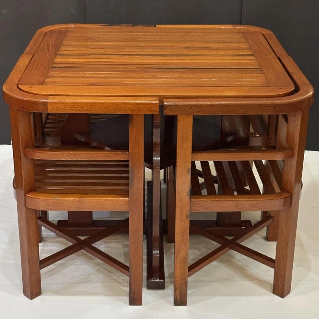 Heal's Card or Games Table and Chairs Set From England, c.1930 For Sale - Image 11 of 12