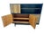 Wood Mid-Century Modern Walnut Storage Cabinet / Credenza With Black Frame, 1950s For Sale - Image 7 of 17