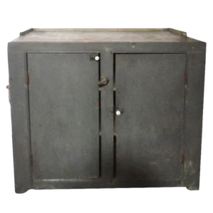 Early 19th Century Original Grey Over Red Pennsylvania Hutch or Cupboard