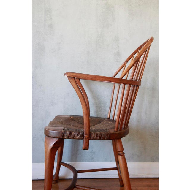 Early 19th Cabriole Leg Windsor Armchair For Sale - Image 4 of 12