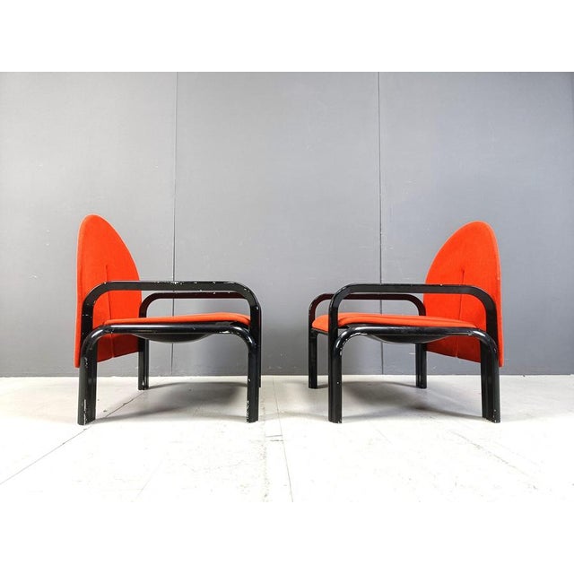 Metal L54 Armchairs attributed to Gae Aulenti for Knoll, 1970s, Set of 2 For Sale - Image 7 of 11