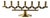 Swedish Grace Brass 7-Arm Candelabra by Lars Holmström, 1930s For Sale