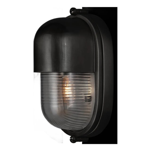 Currey & Company Maritime Black Outdoor Wall Sconce For Sale