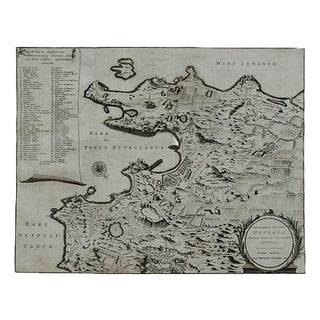 1719 c. van der Aa Map of Naples Bay For Sale