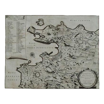 1719 c. van der Aa Map of Naples Bay For Sale