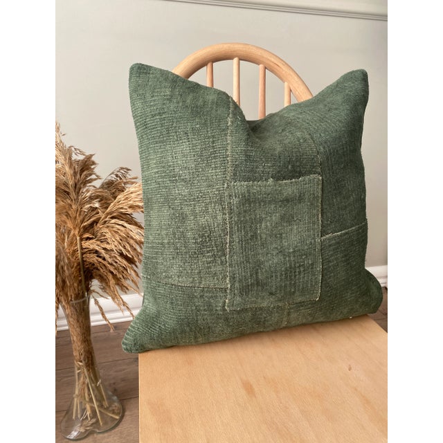 Vintage Turkish Patchwork Hemp Pillow Cover For Sale - Image 4 of 7