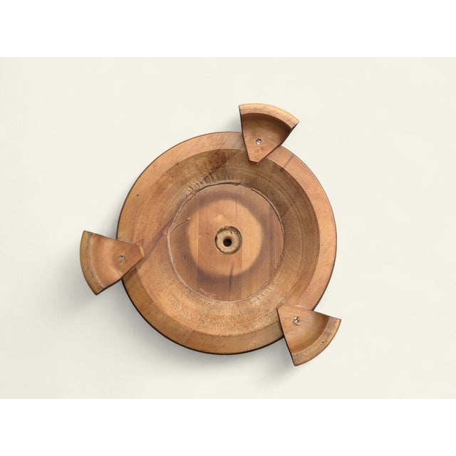 Wood Vintage Hand-Turned Plant Stand in Wood, 1960s For Sale - Image 7 of 11