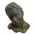 Vintage Art Sculpture Plaster Bust of Woman Textured on Base Signed For Sale