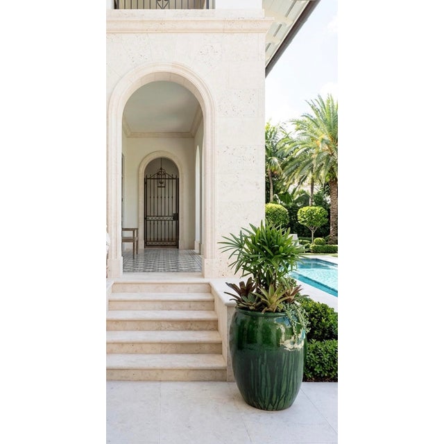 Emerald Vintage Emerald Green Glazed Ceramic Planter For Sale - Image 8 of 8