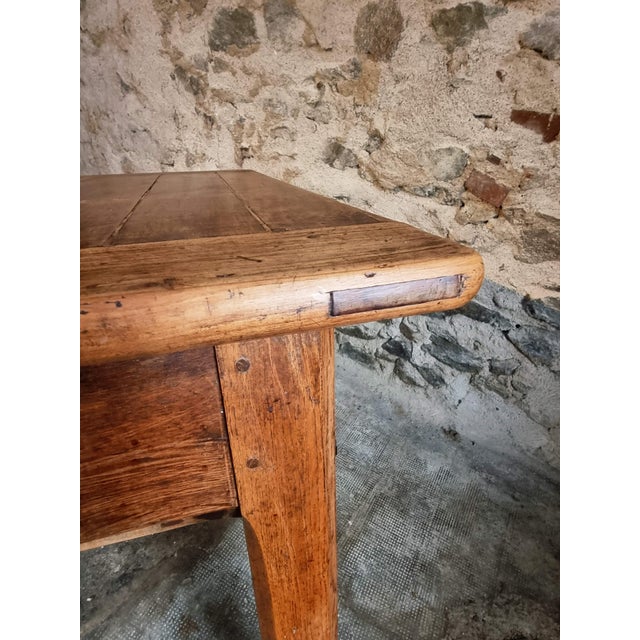 French Walnut Dining Table with Drawer, Late 19th Century For Sale - Image 17 of 18