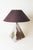 Mid-Century Modern Bicolor Metal and Silk Lampshade Table Lamp, France, 1960s For Sale - Image 6 of 18