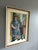 Mid-Century Modern 'Presence in Blue' Swedish Original Figurative Interior Oil Painting, Framed For Sale - Image 4 of 13