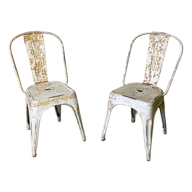 Model A Tolix Chairs from Xavier Pauchard, 1950s, Set of 2 For Sale