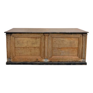 Large Antique Pine Trading Counter, 1890s For Sale