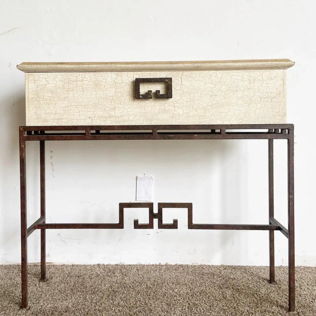 Vintage Chinoiserie Console Table/Storage Chest For Sale - Image 10 of 10