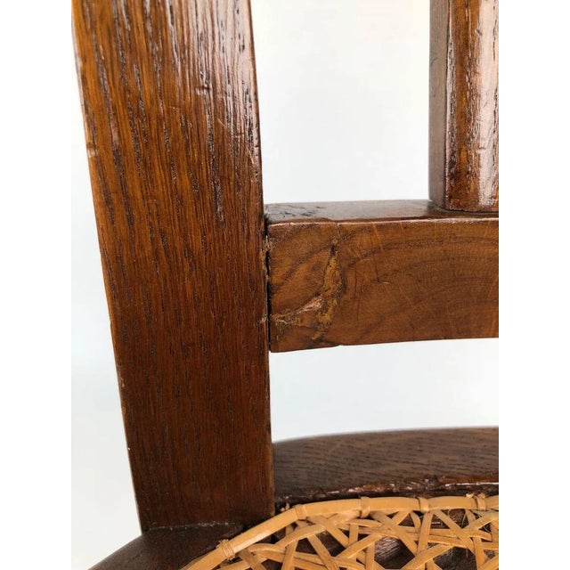 Brown Armchair with Viennese Can Seat, 1930s For Sale - Image 8 of 10