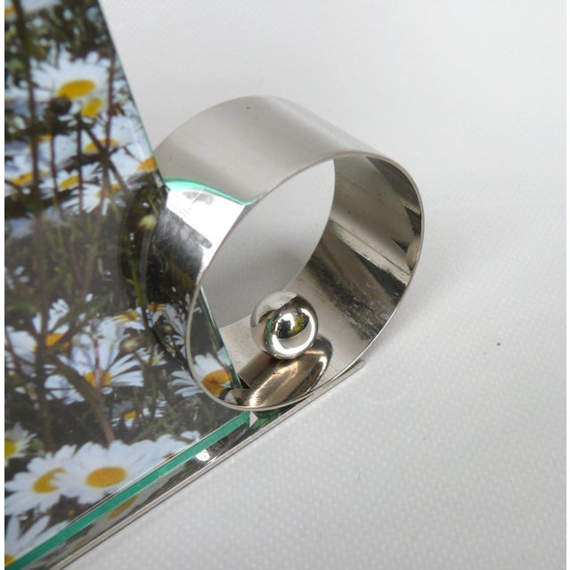 Large Art Deco Chrome-Plated Brass Picture Frame, France, 1920s For Sale - Image 9 of 18