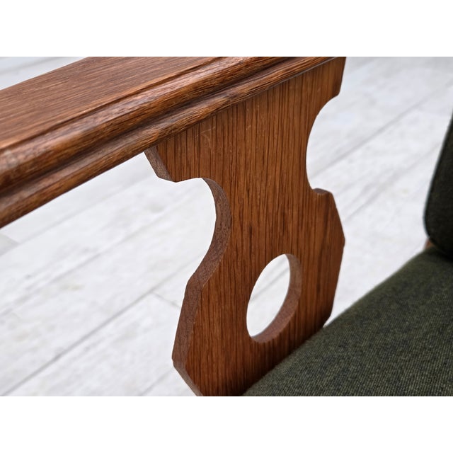 Vintage Danish Three-Seater Sofa in Green Furniture Wool, 1970s For Sale - Image 17 of 18