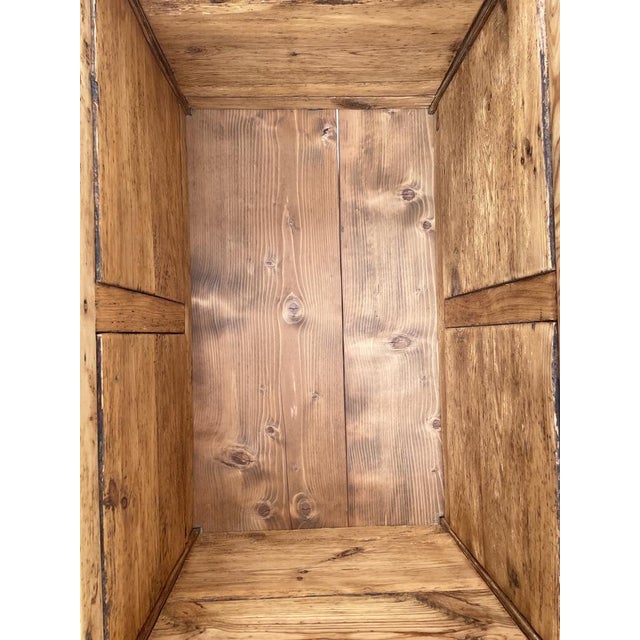 Blue Vintage Painted Wooden Chest For Sale - Image 8 of 18