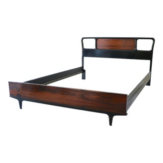 Mid-Century Rosewood & Ebony Bed Frame For Sale