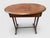 English Antique Oval Wood Side Table With Barley Twist Legs & Single Drawer For Sale - Image 3 of 9