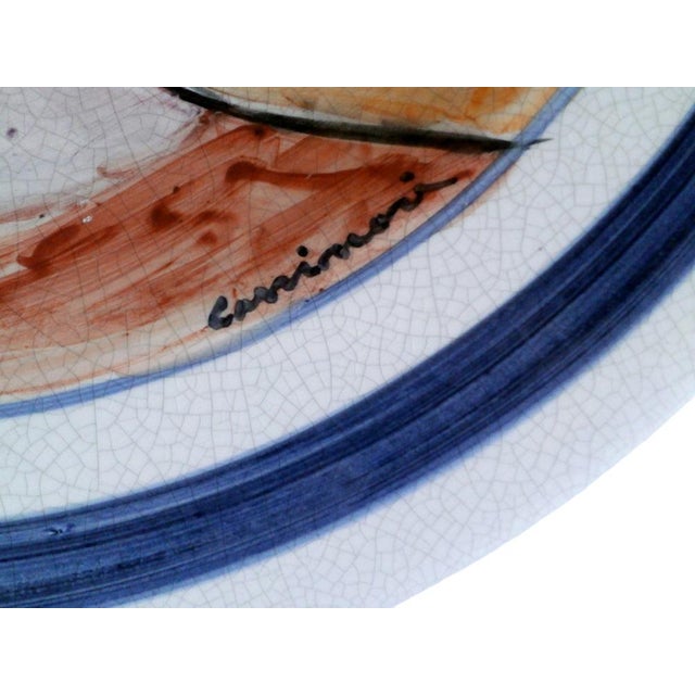 1980s Plate by Bruno Cassinari for Ceramica Italia Rossicone, 1980 For Sale - Image 5 of 8