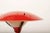 Gray Painted Tubular Steel Floor Lamp with Black Metal Base, Red Painted Metal Shade and Frosted Glass Diffuser For Sale - Image 5 of 10