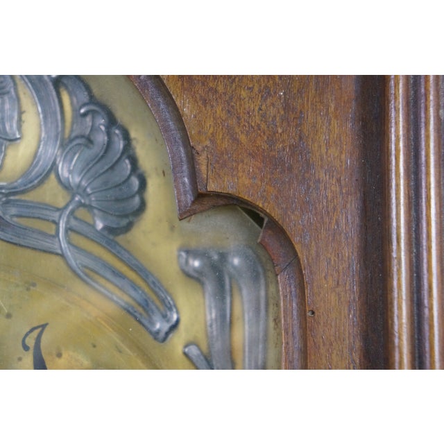 Antique Art Nouveau German Black Forest Jugendstil Walnut Regulator Wall Clock For Sale - Image 11 of 18