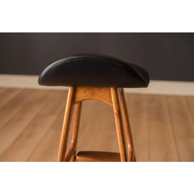 Vintage Danish Teak Bar Stool by Erik Buch for o.d. Mobler For Sale - Image 10 of 10