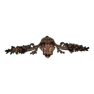 Large 19c French Bronze Dore' Decorative Mount For Sale