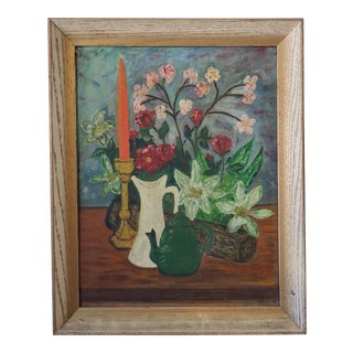 1960s Still Life Oil Painting For Sale