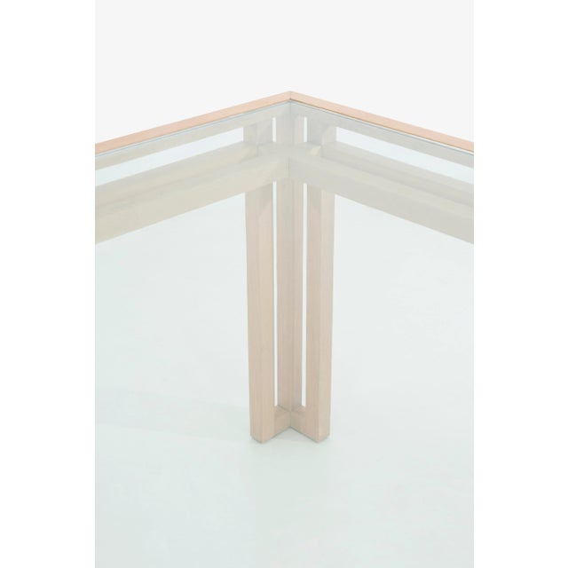 Billy Baldwin Oak and Glass Dining Table For Sale - Image 10 of 12