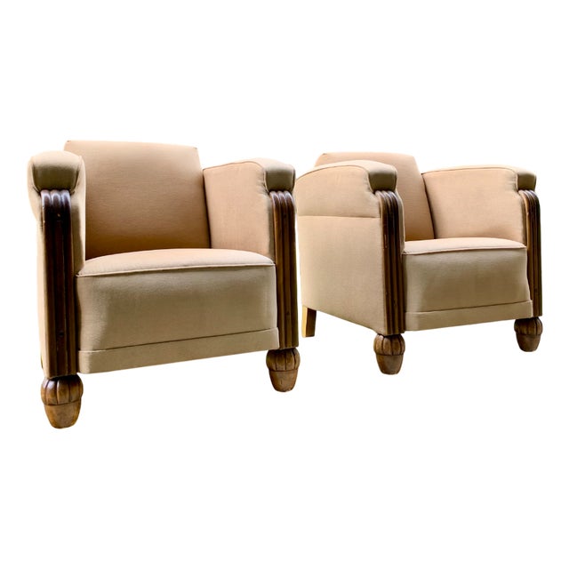 Set of Vintage Art Deco Chairs in the style of Eugene Printz, 1920s For Sale