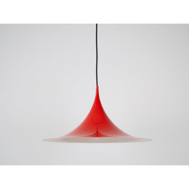 Vintage Semi Pendant Lamp by Bonderup and Thorup for Fog and Morup, 1968 For Sale - Image 3 of 11